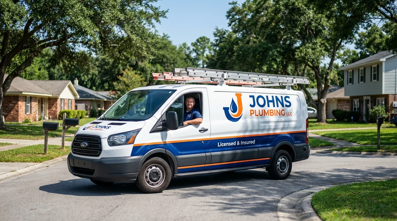 Johns Plumbing LLC service van in San Juan, PR